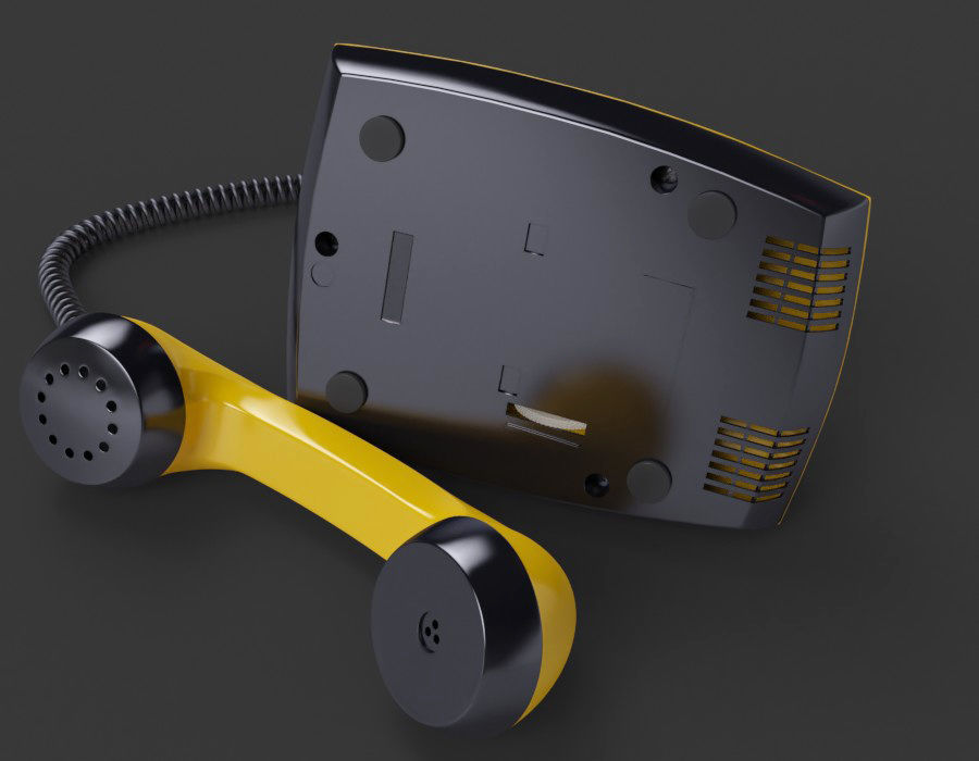 Retro Telephone TAH 70-5 3D model Low-poly 3D model_3