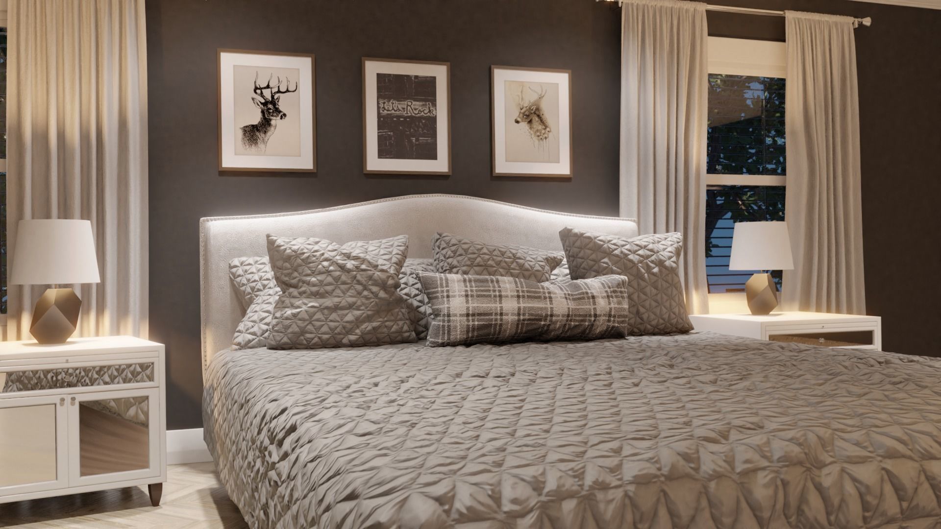 Contemporary Bedroom 3D model_2