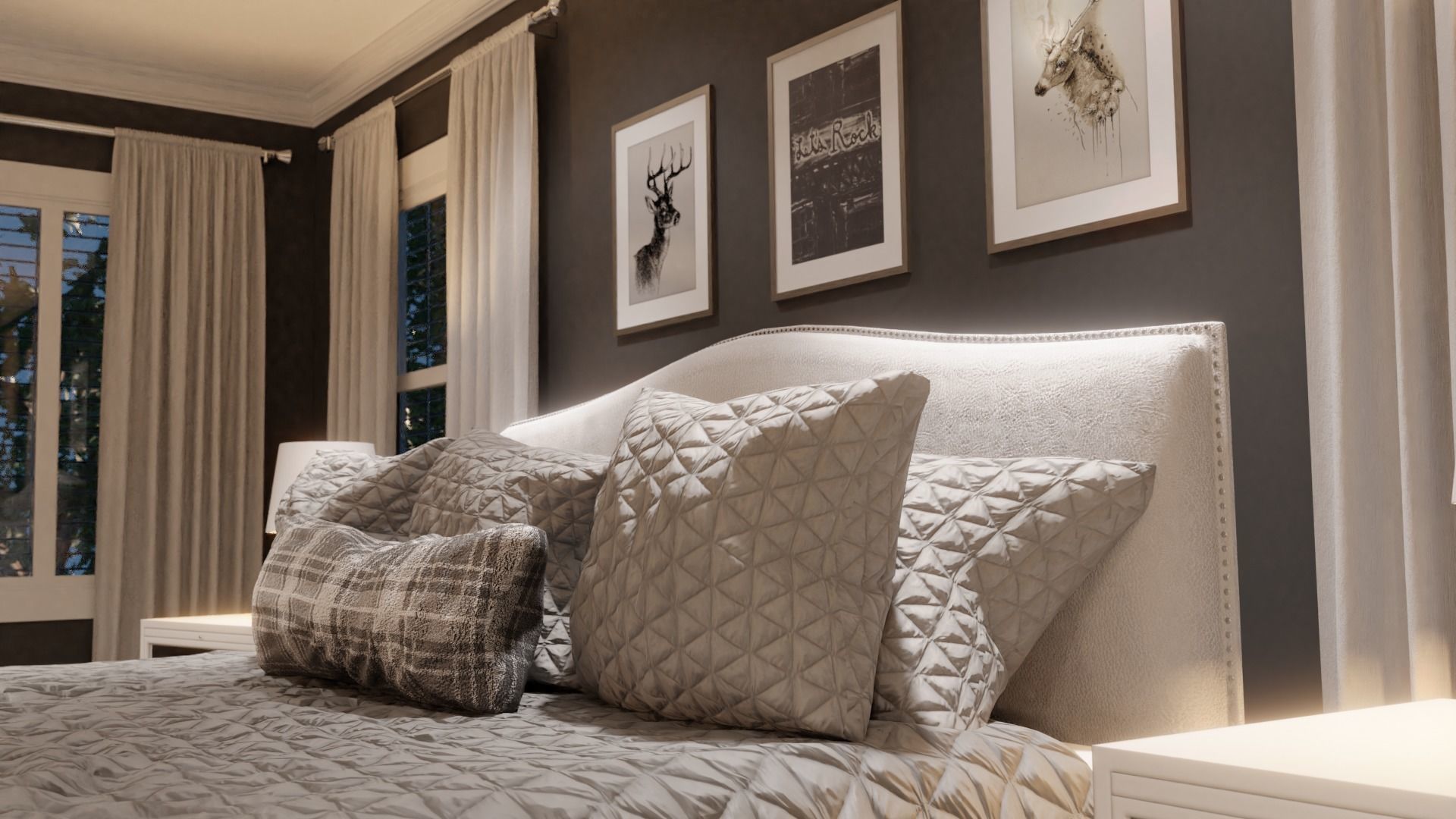 Contemporary Bedroom 3D model_3