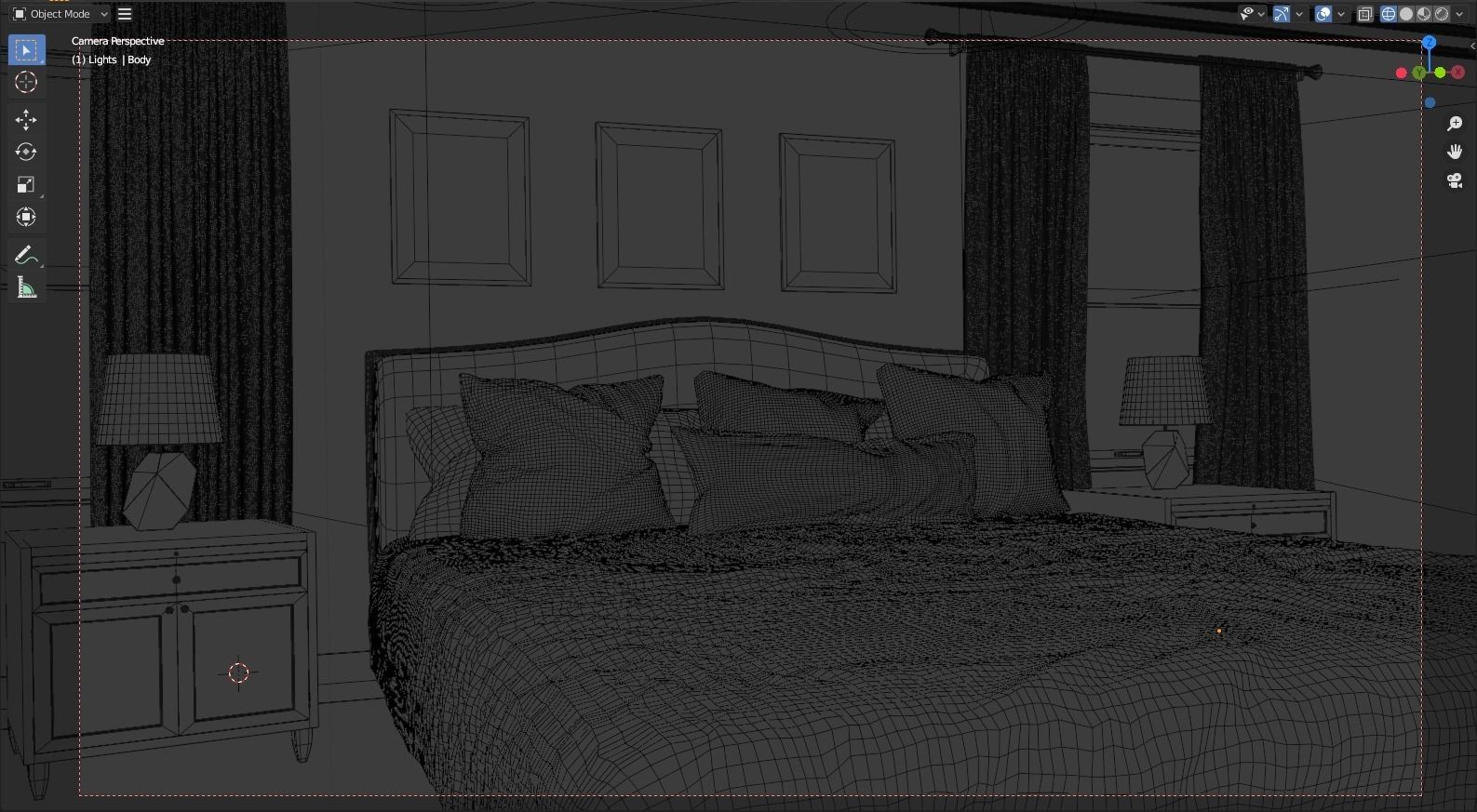 Contemporary Bedroom 3D model_6