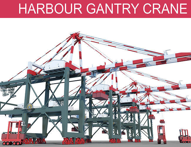 Harbour Gantry Crane 3D model