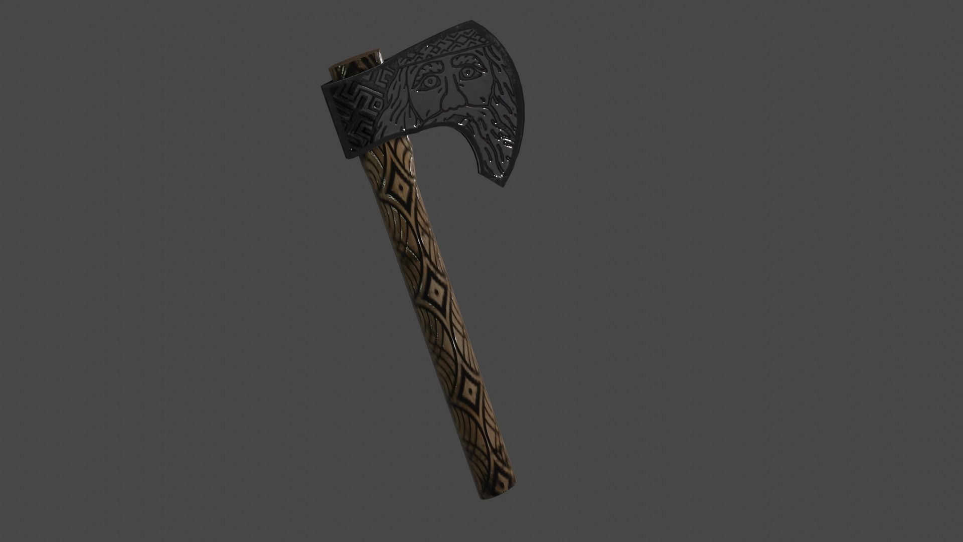 Slavic Axe Low-poly 3D model_2