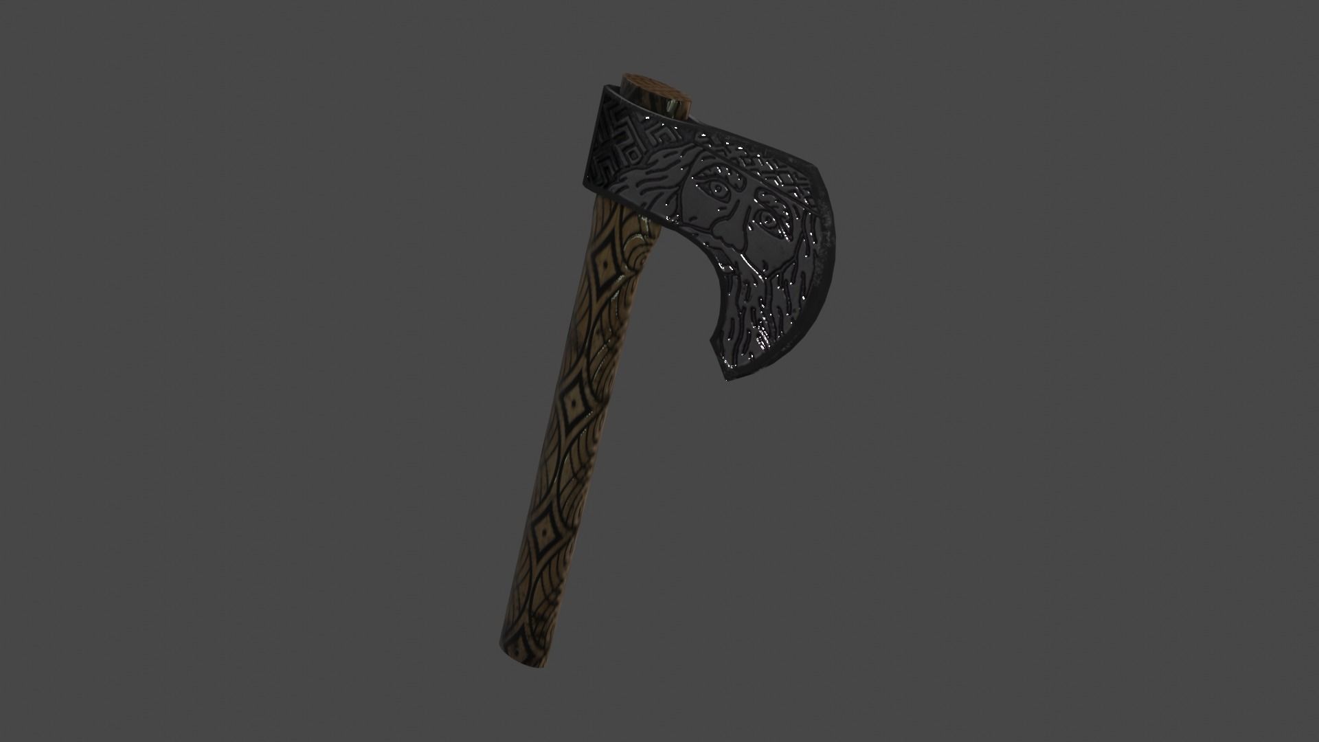 Slavic Axe Low-poly 3D model_5