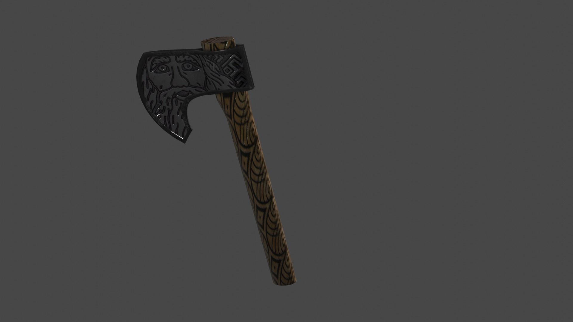 Slavic Axe Low-poly 3D model_4