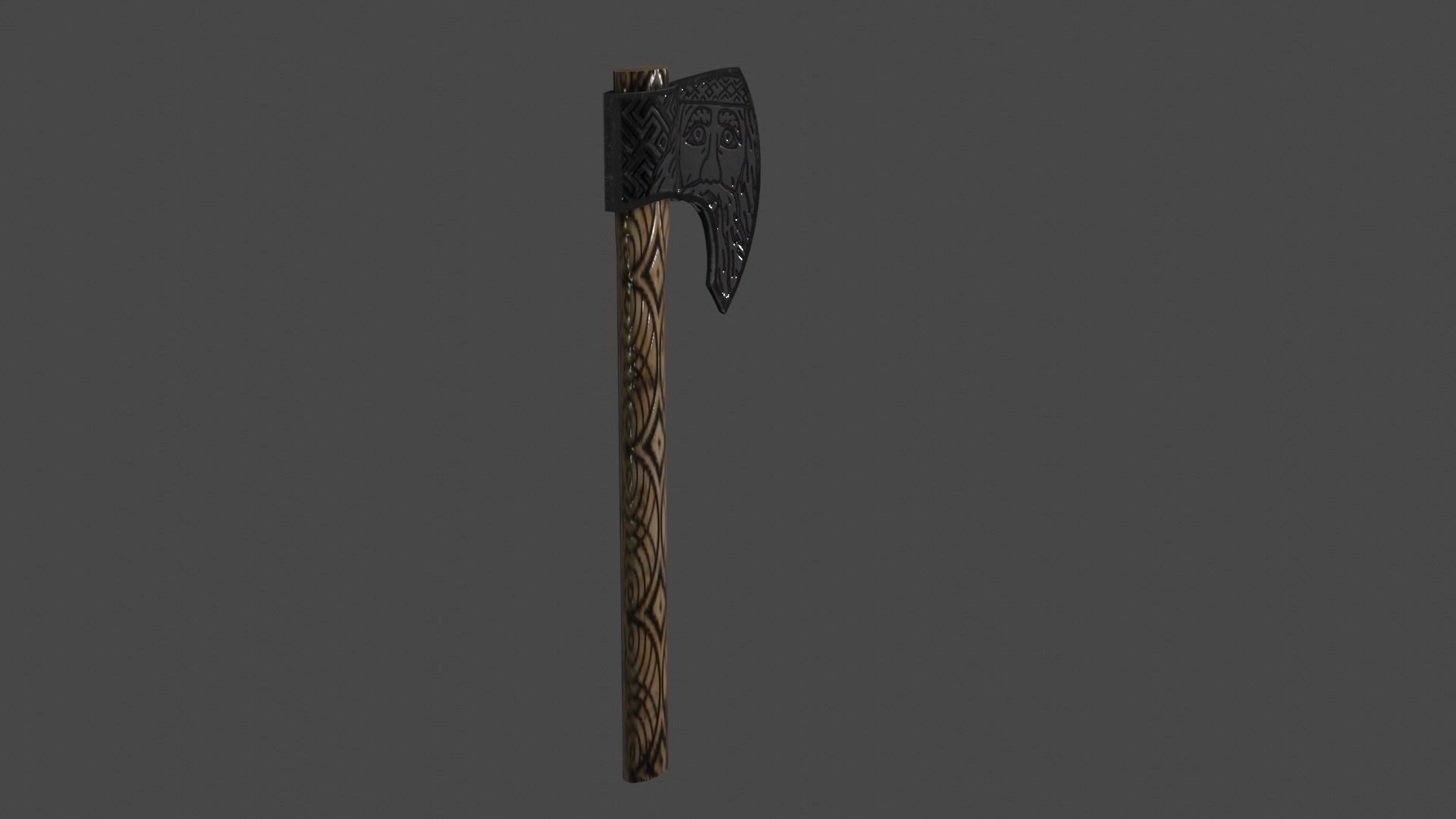 Slavic Axe Low-poly 3D model_3