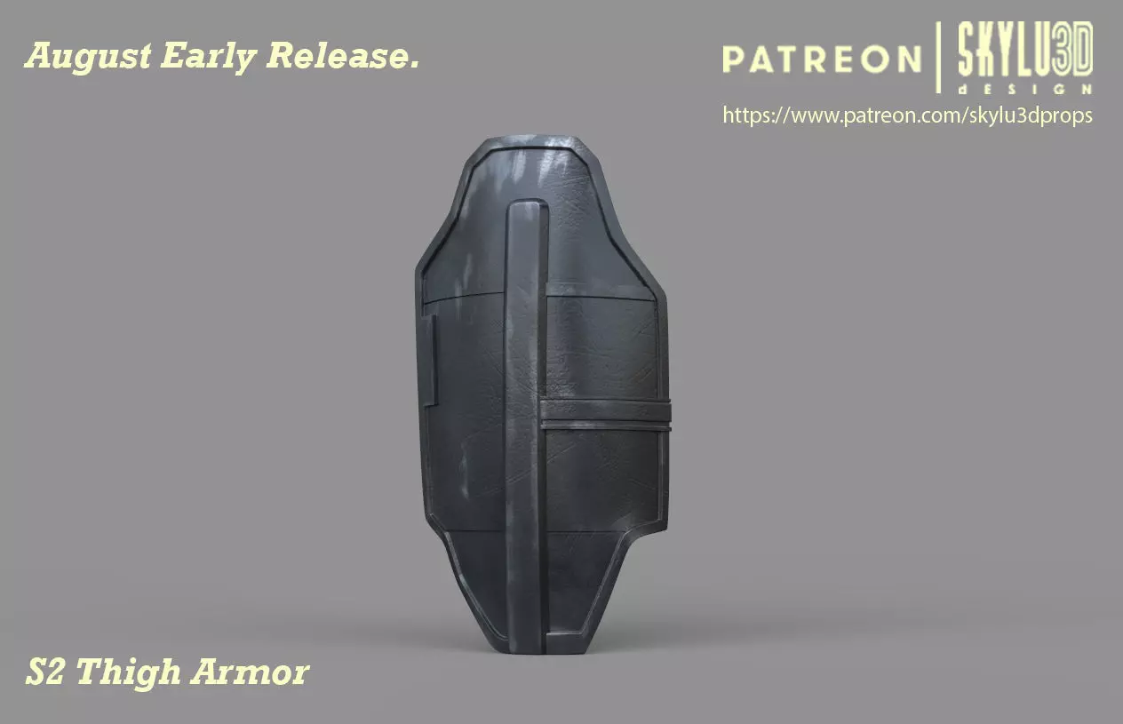 The Mandalorian Season 2 Full Size Thigh Plate 3D print model_0