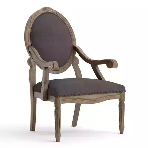 Madison park wood armchair Low-poly 3D model