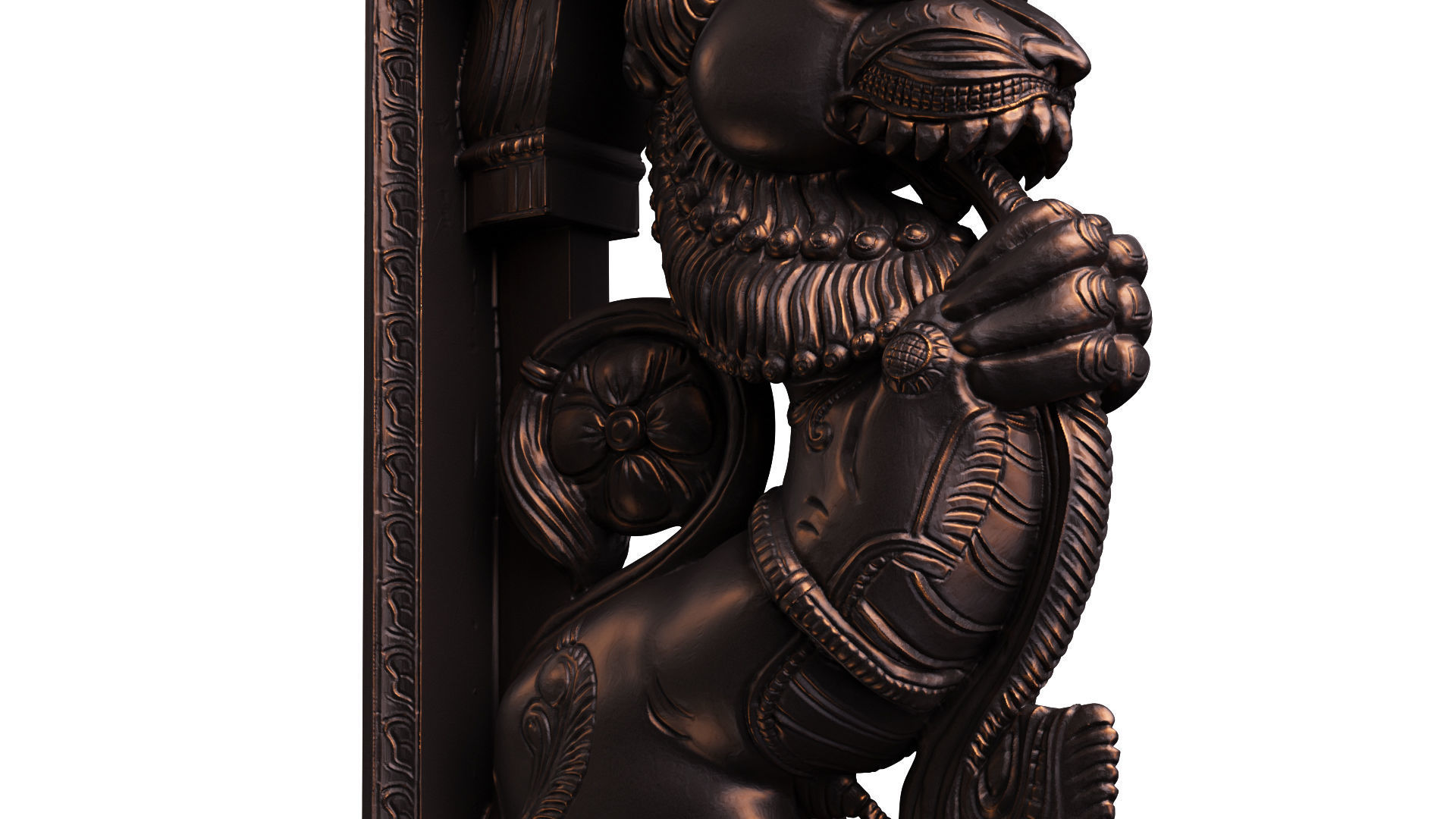 Yazhi Sculpture Pillar 3D model_2