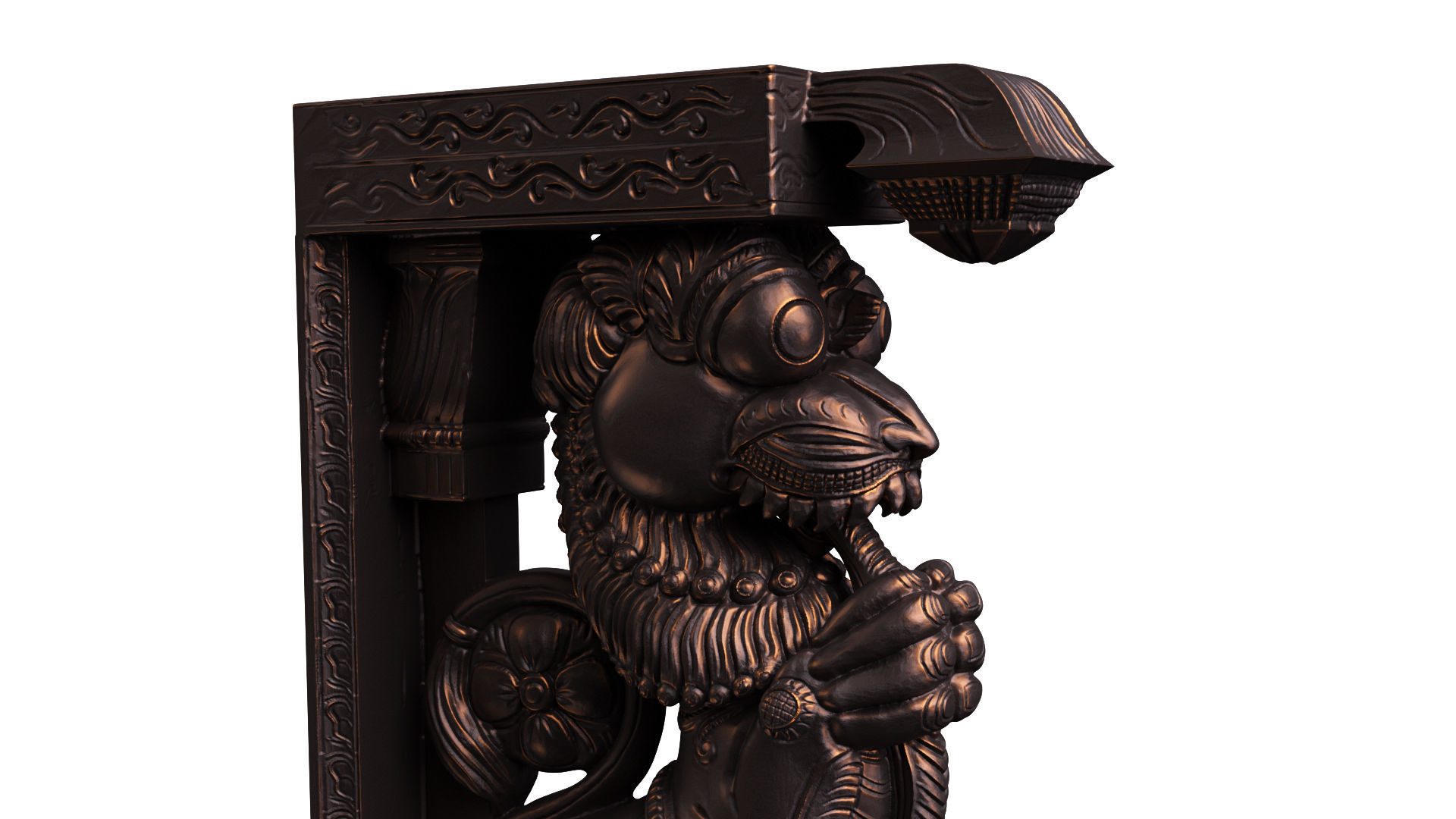 Yazhi Sculpture Pillar 3D model_1