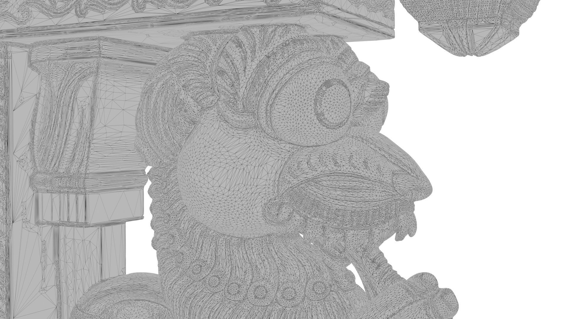 Yazhi Sculpture Pillar 3D model_9