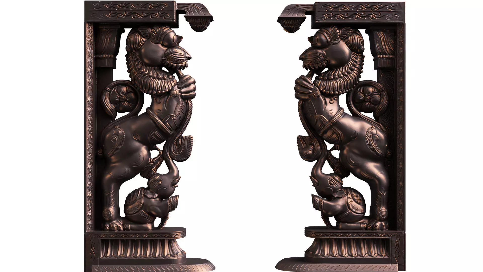Yazhi Sculpture Pillar 3D model_0