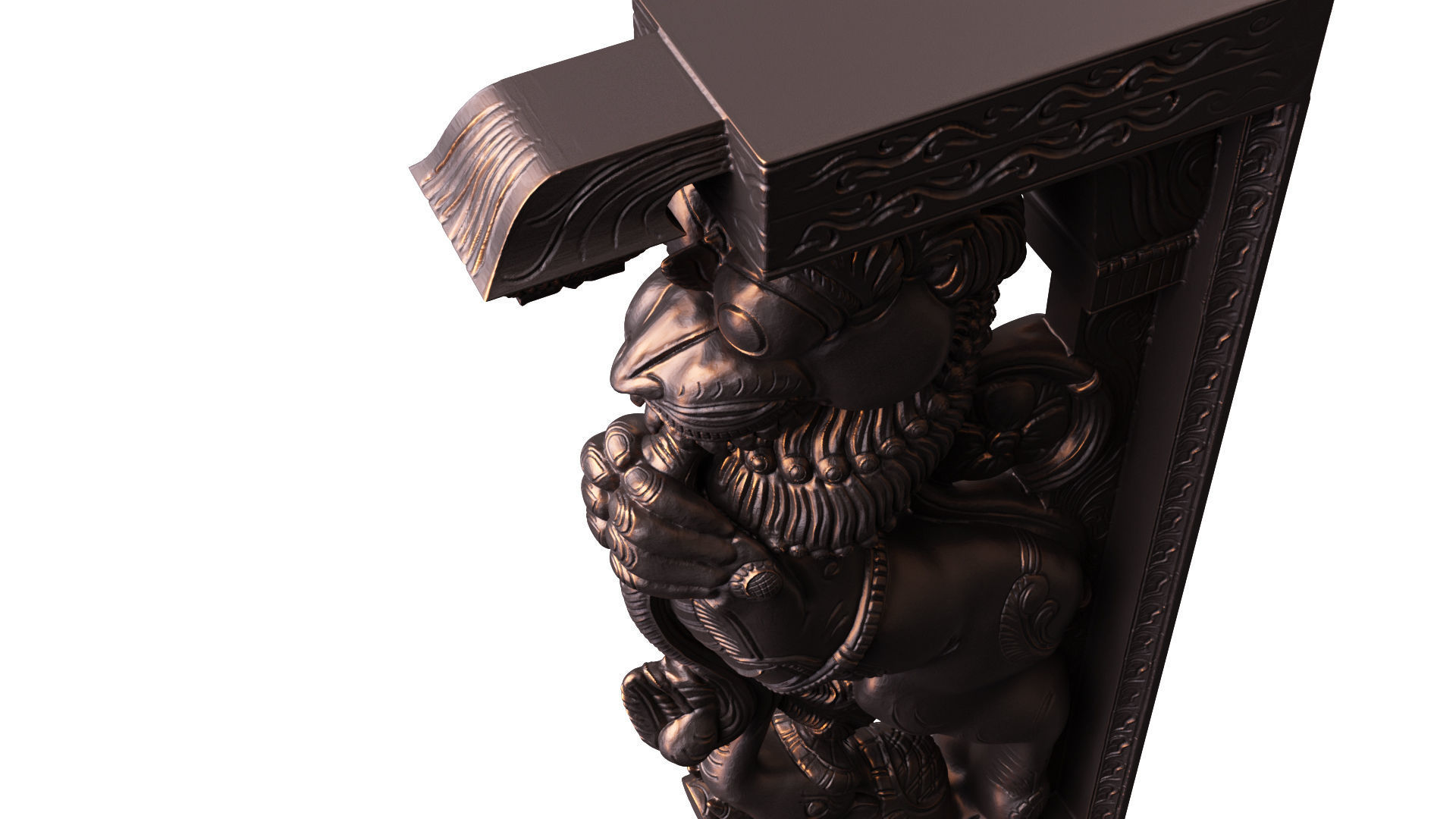 Yazhi Sculpture Pillar 3D model_5