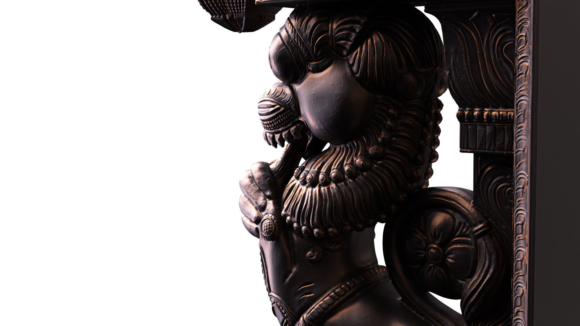 Yazhi Sculpture Pillar 3D model_4