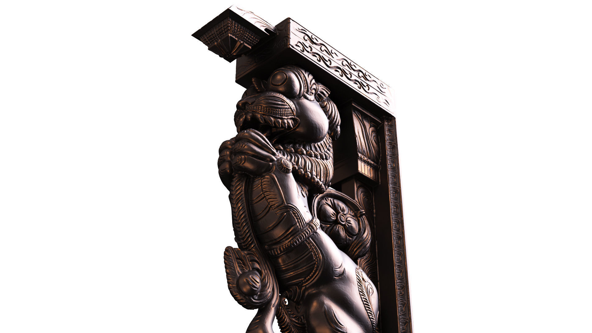 Yazhi Sculpture Pillar 3D model_7