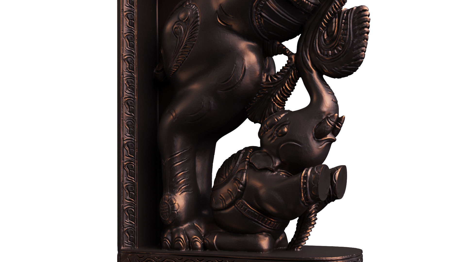 Yazhi Sculpture Pillar 3D model_3