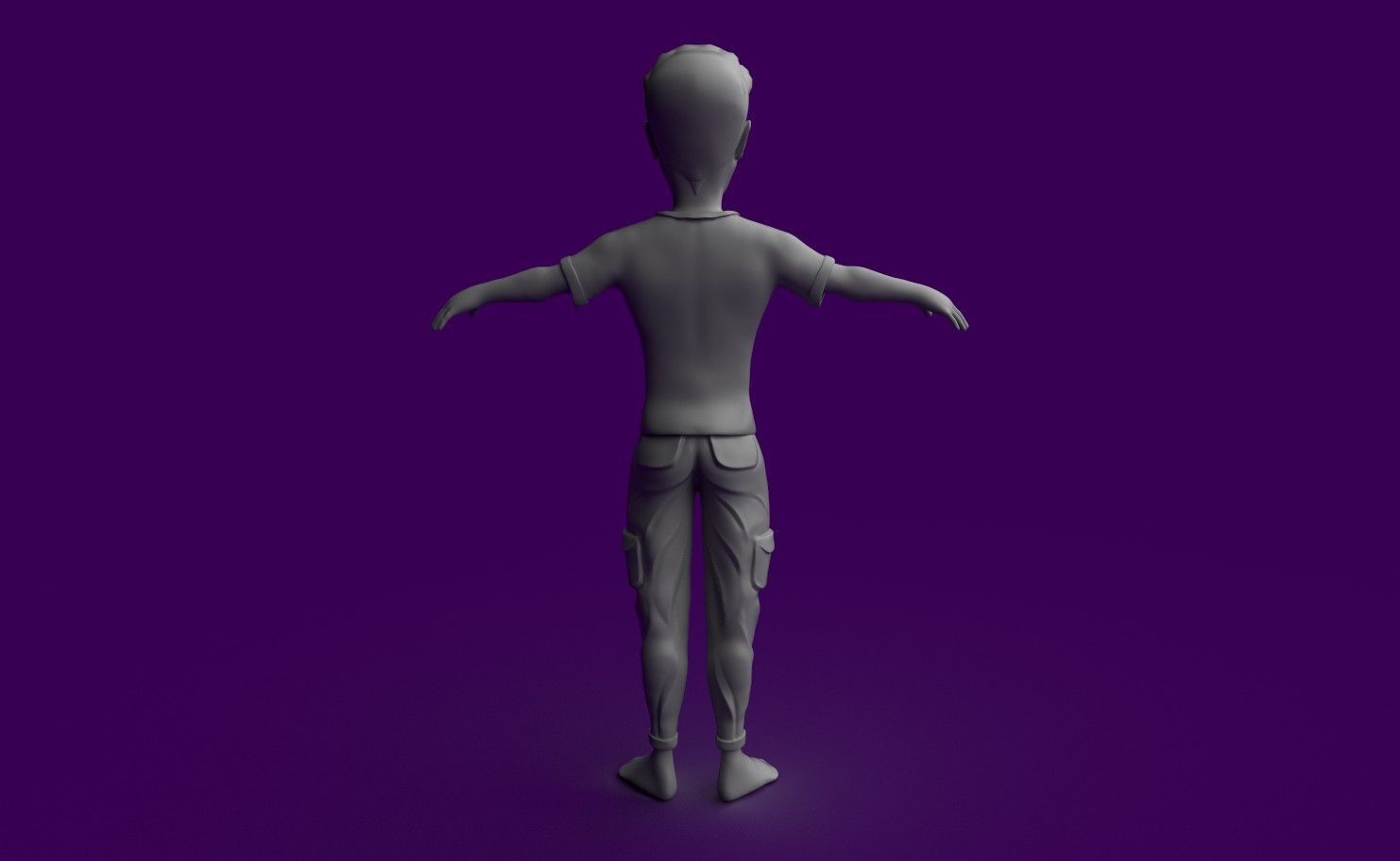 Stylized Lowpoly character Low-poly 3D model_7