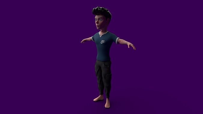 Stylized Lowpoly character Low-poly 3D model