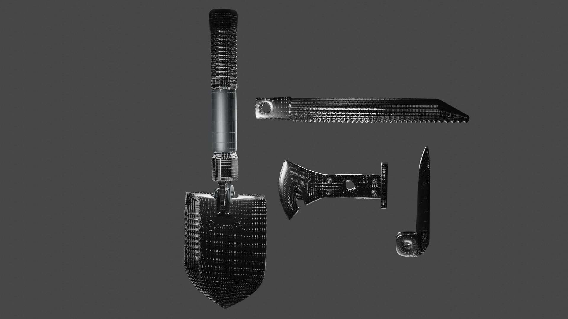 Military tools 3D model_3