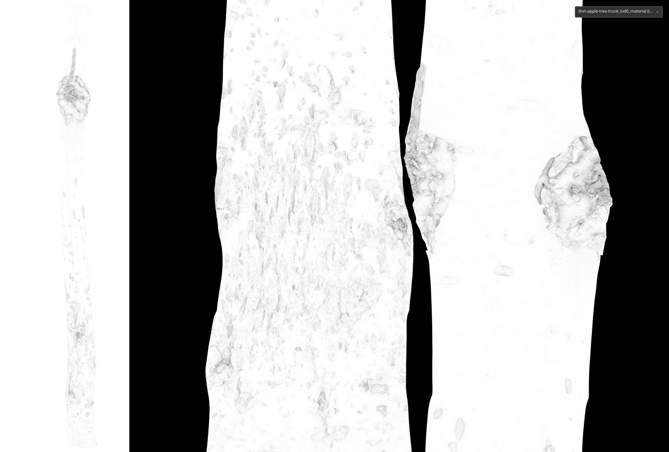 Thin apple tree trunk Low-poly 3D model_17