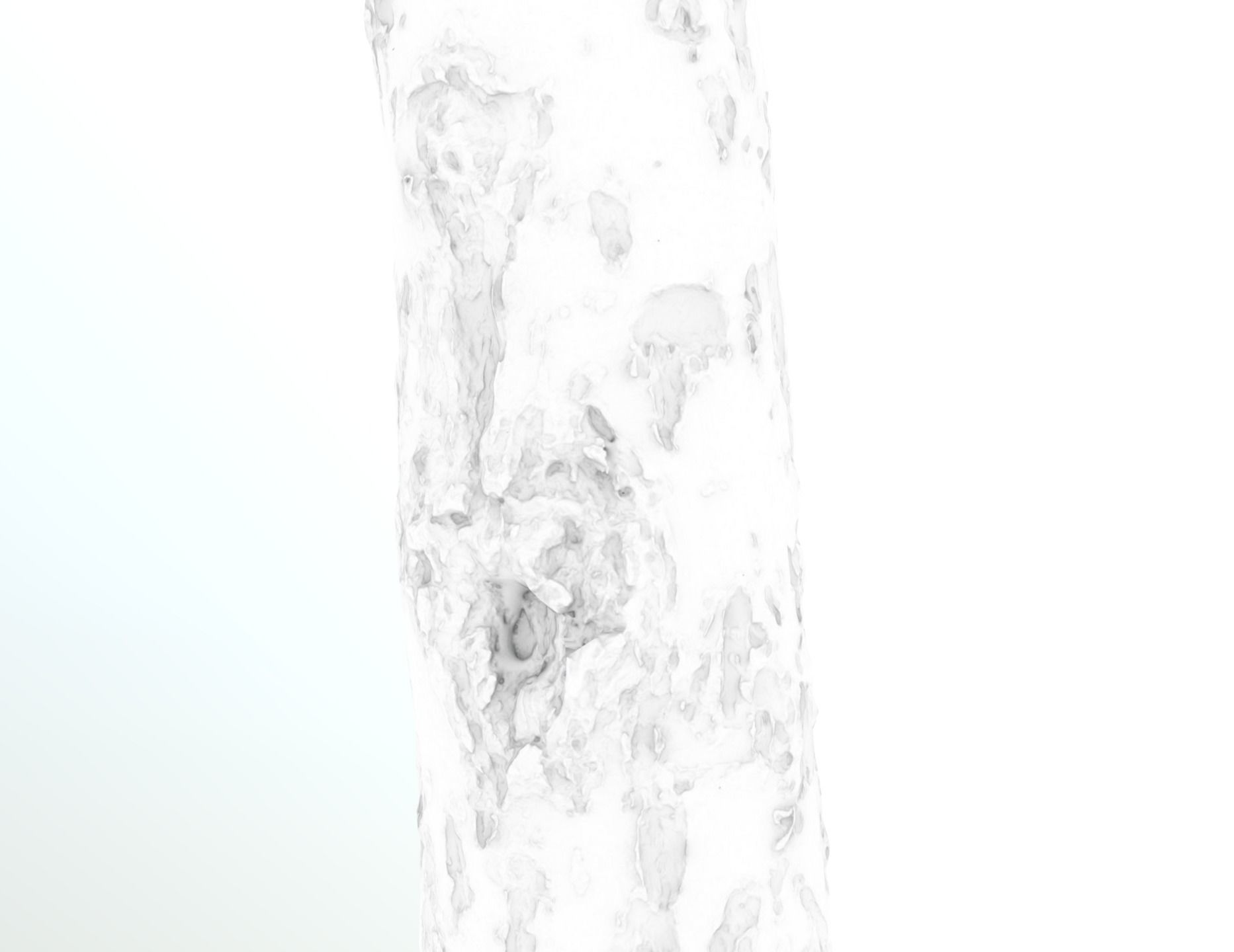 Thin apple tree trunk Low-poly 3D model_12