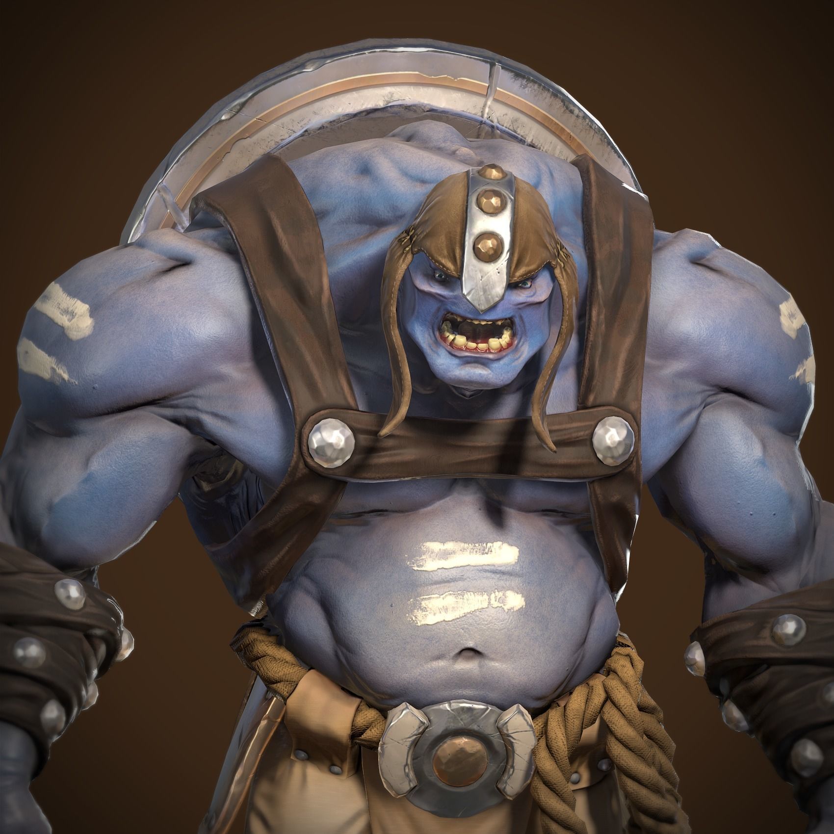 Mountain giant Lowpoly with rigging Low-poly 3D model