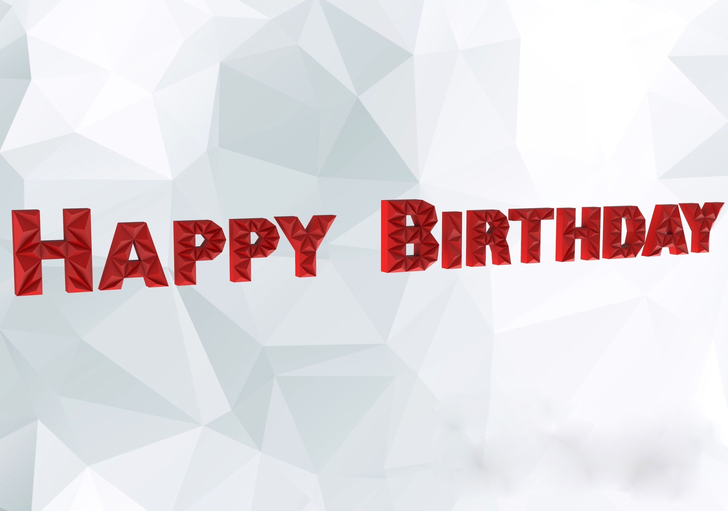 lowpoly english alphabet and numbers Pepakura 3D print model_11