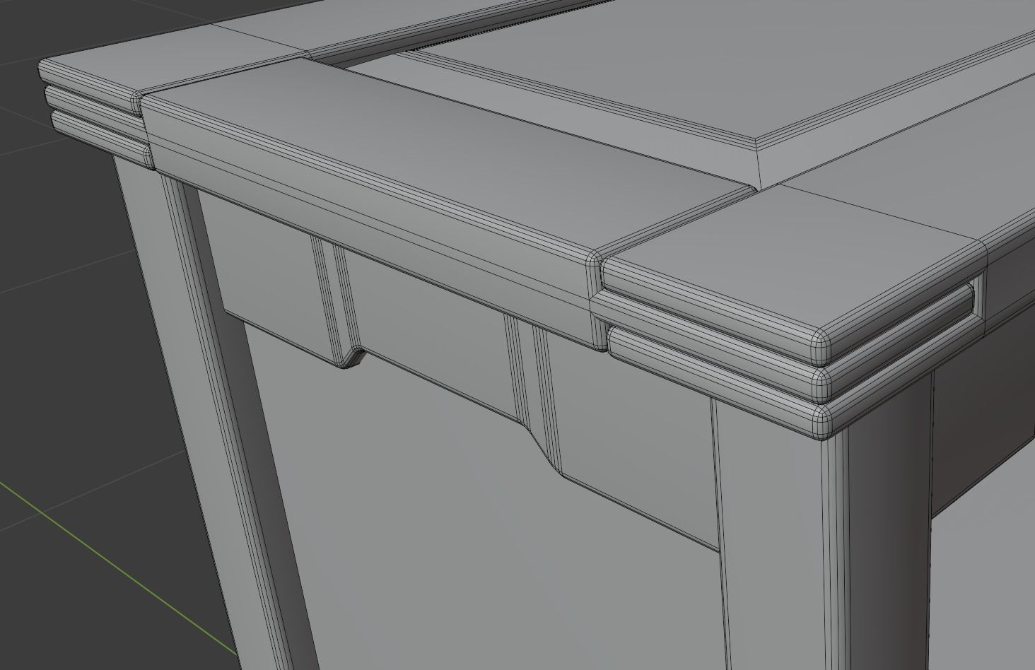 Mission Style Bookcase 3D model_9