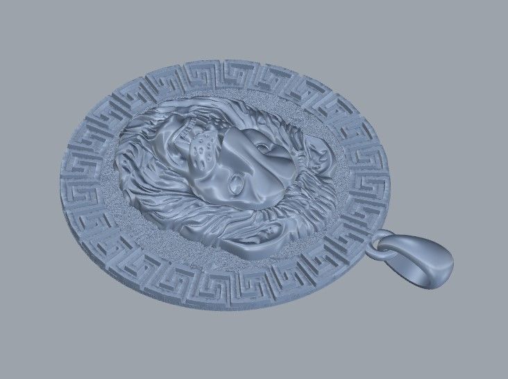 Lion pendant 3D print model_10