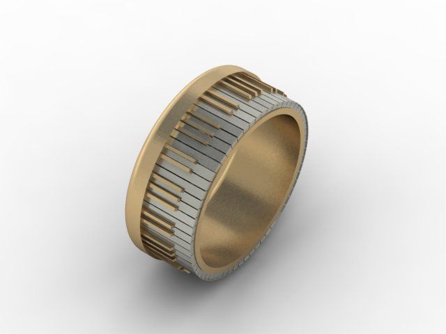 piano ring jewelry model 3D print model_6