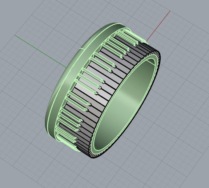 piano ring jewelry model 3D print model_3