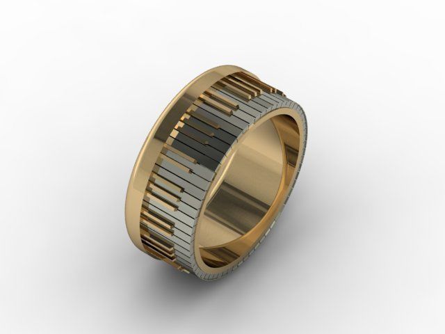 piano ring jewelry model 3D print model_8