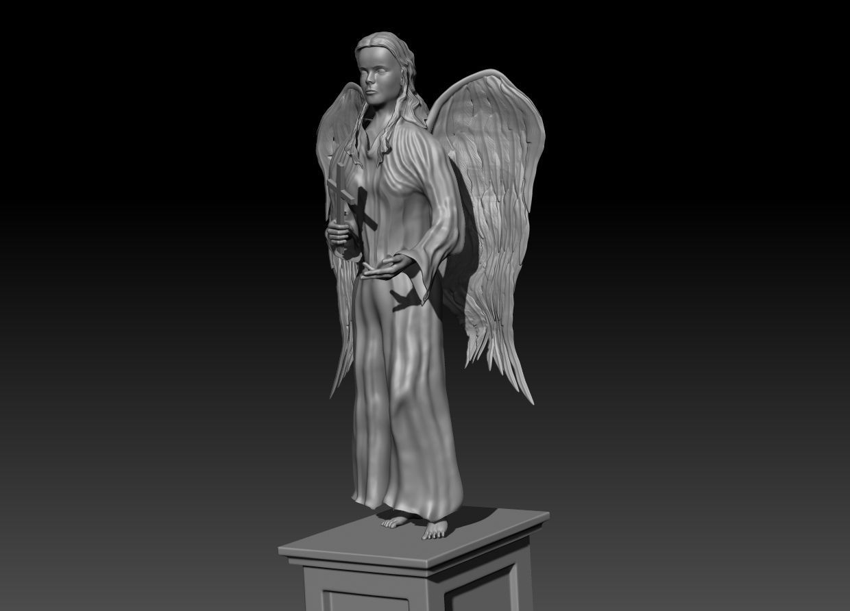 Angel Woman 3D model_4