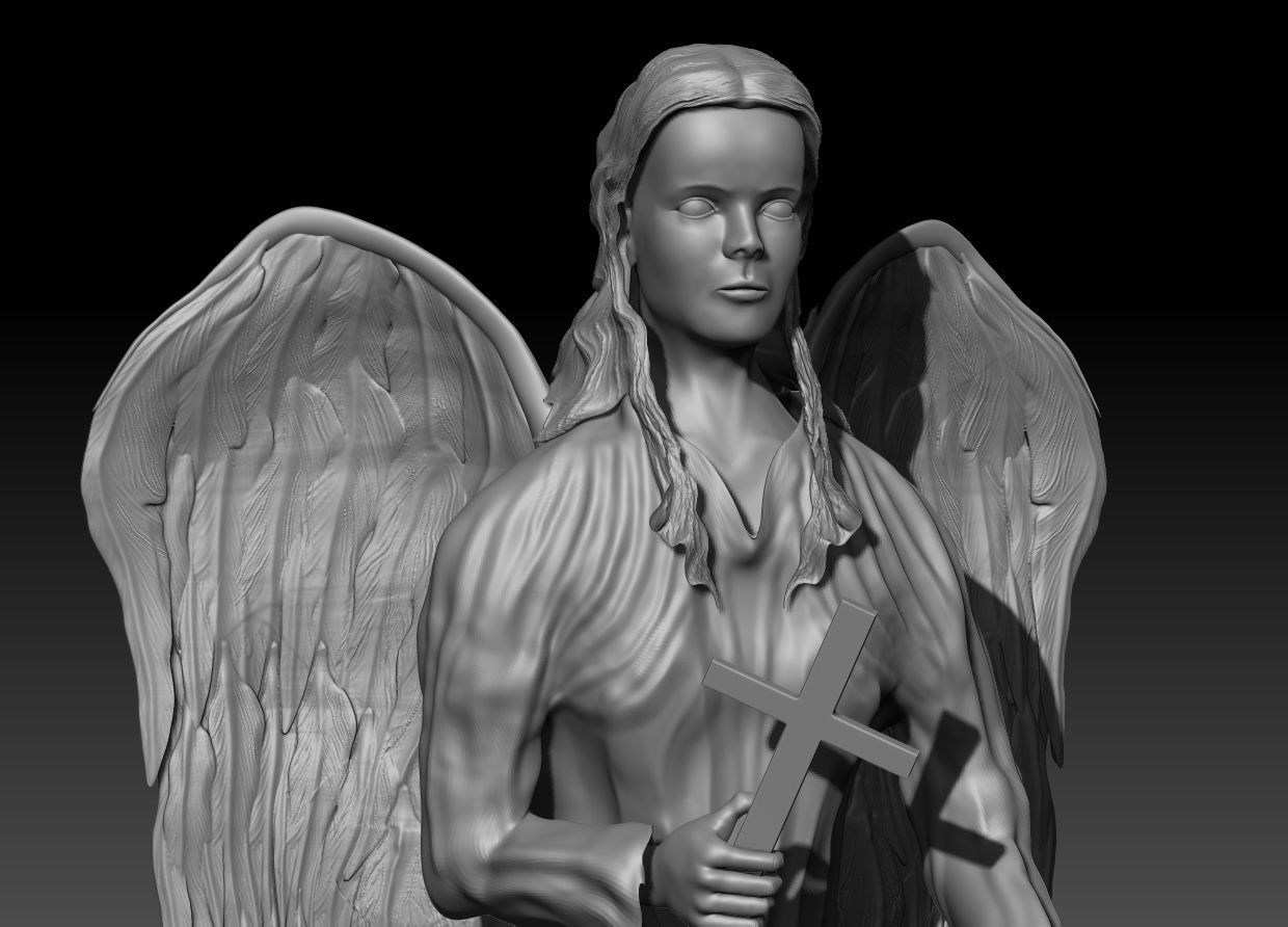 Angel Woman 3D model_6