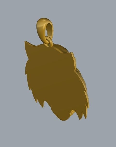 Tiger pendant model 3D print model_6