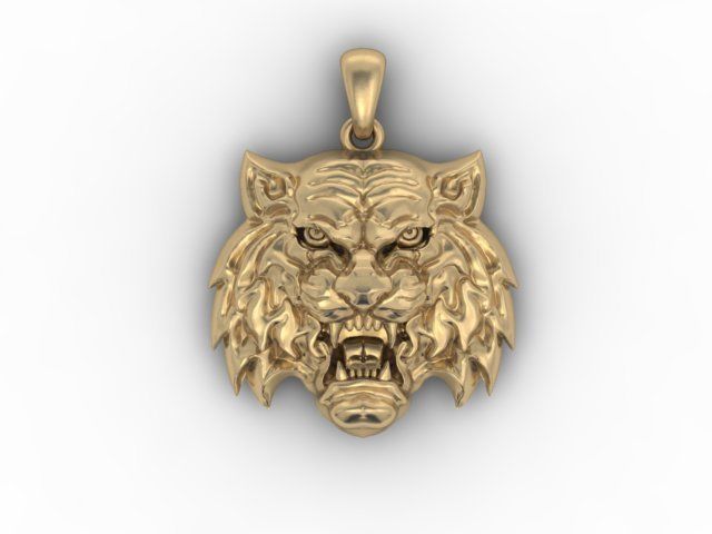 Tiger pendant model 3D print model_4