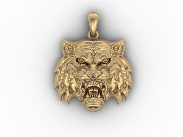 Tiger pendant model 3D print model_3
