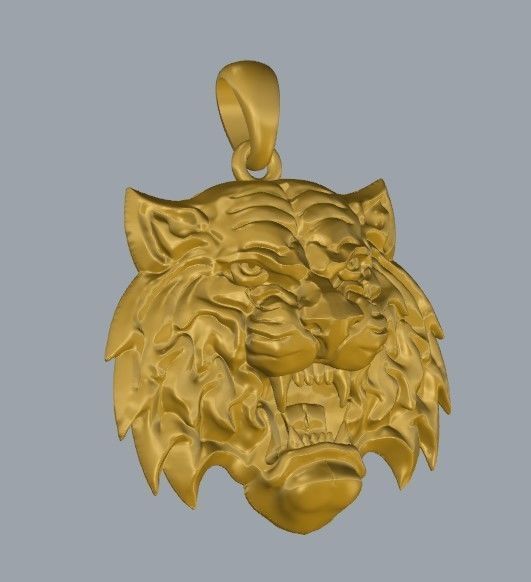 Tiger pendant model 3D print model_5