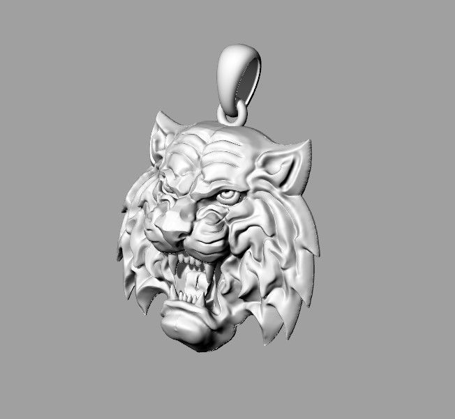 Tiger pendant model 3D print model_7
