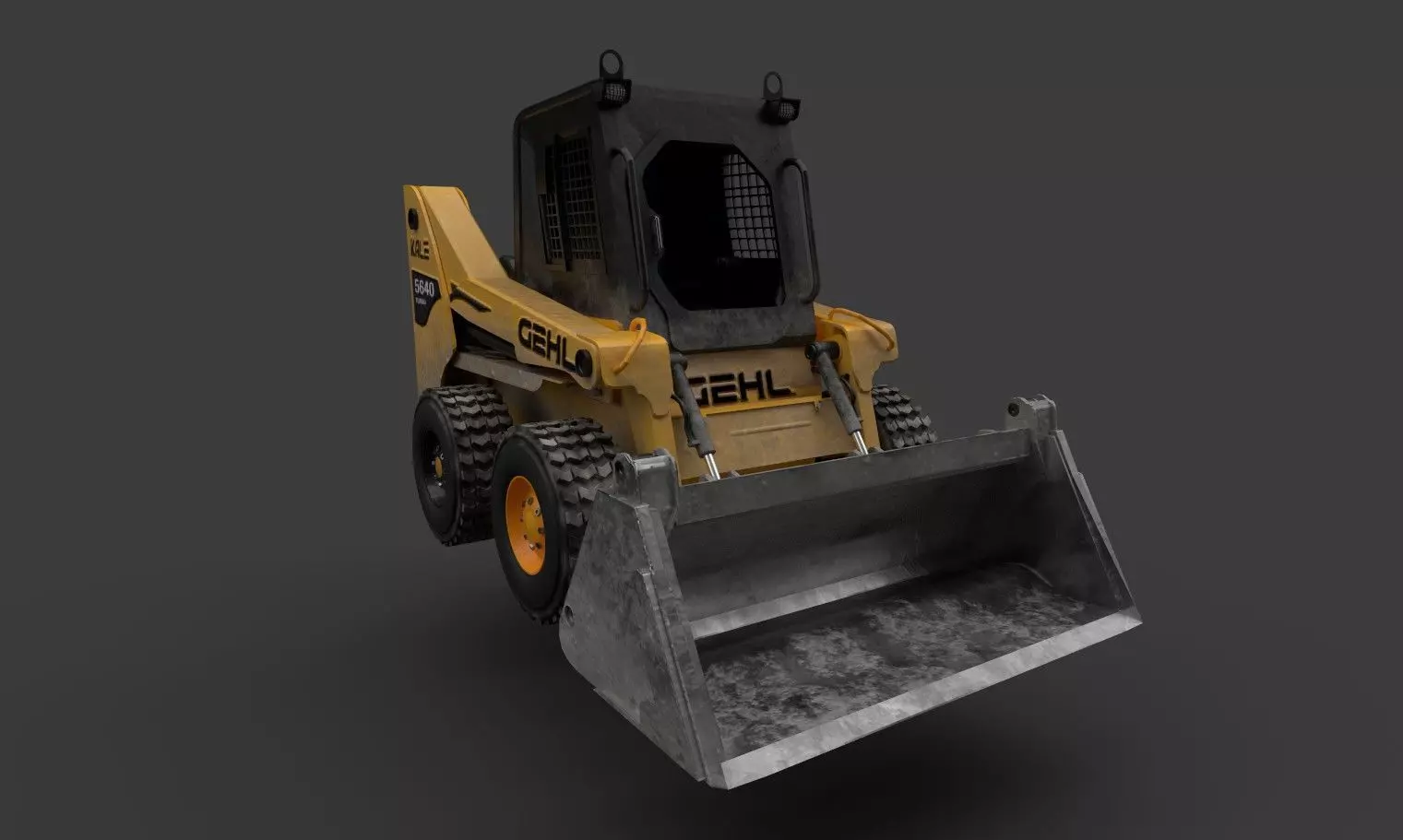 Working Machine Low-poly 3D model_0