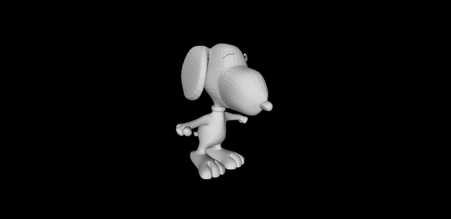 snoopy Free low-poly 3D model_0