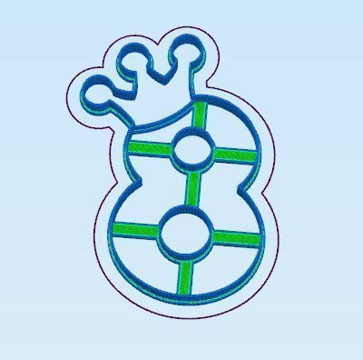 Numbers with Crown Cookie Cutter Set 3D print model_10