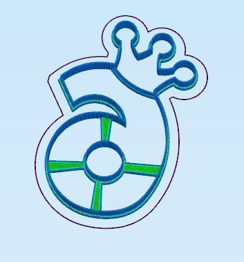 Numbers with Crown Cookie Cutter Set 3D print model_8