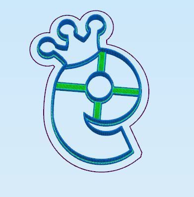 Numbers with Crown Cookie Cutter Set 3D print model_11