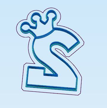 Numbers with Crown Cookie Cutter Set 3D print model_4