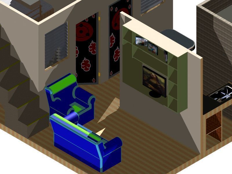 Simple House 3D print model_2