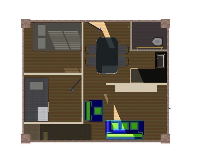 Simple House 3D print model_1