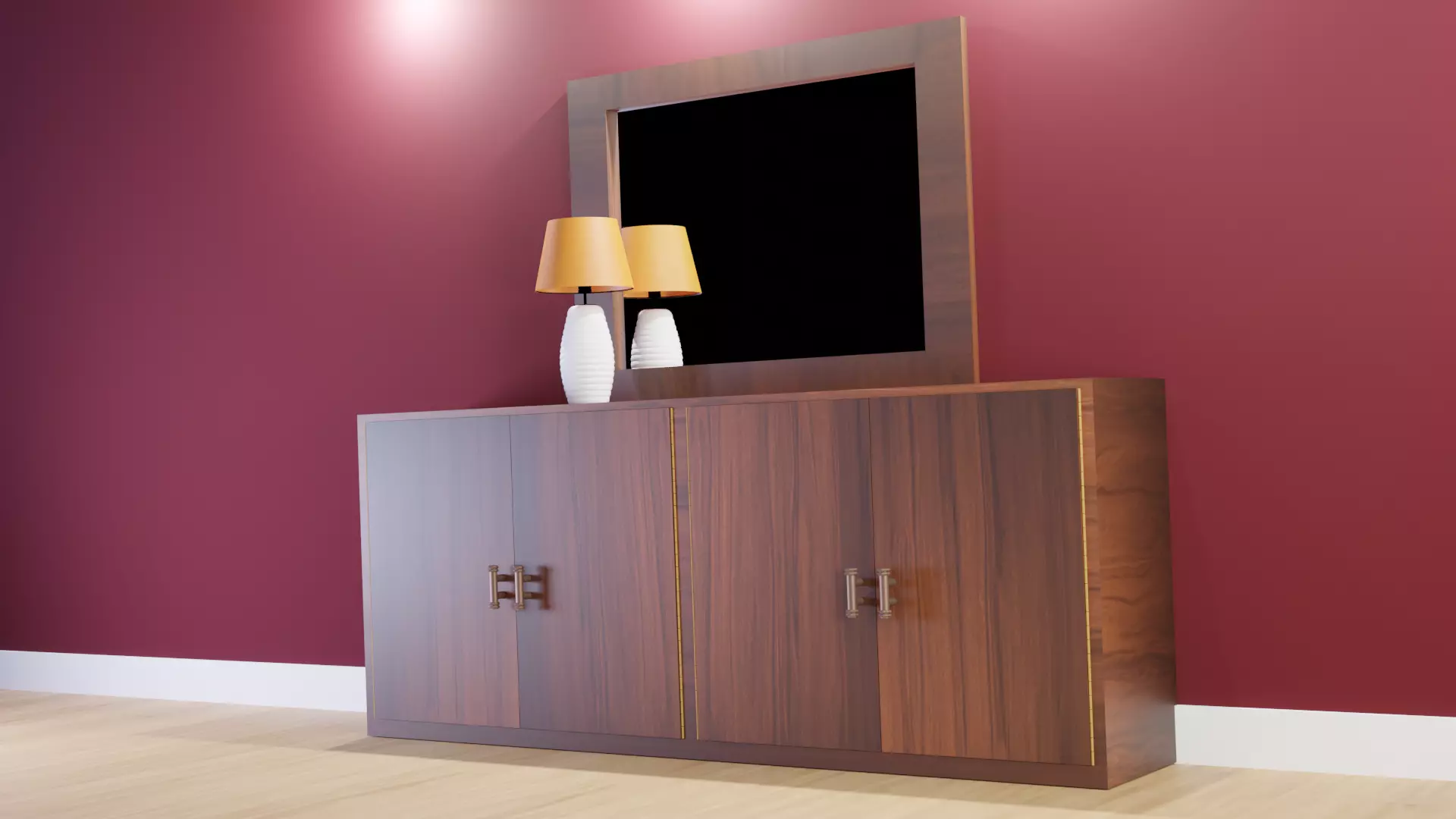 Dressing table  Free low-poly 3D model_0