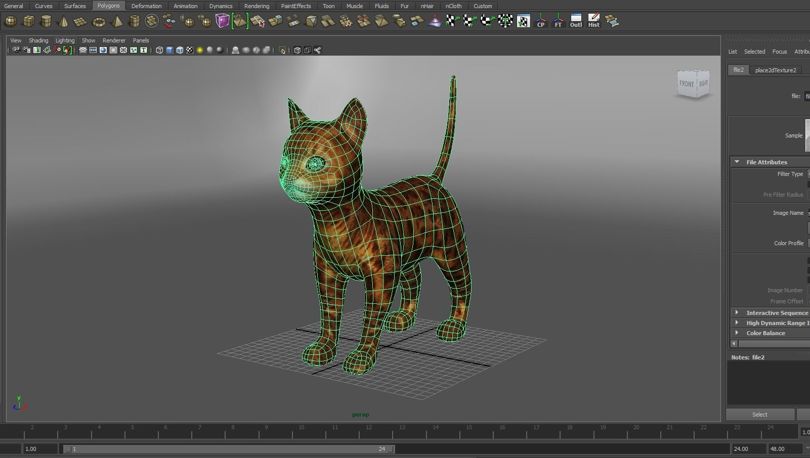 3d Pet Cat low poly Low-poly 3D model_25