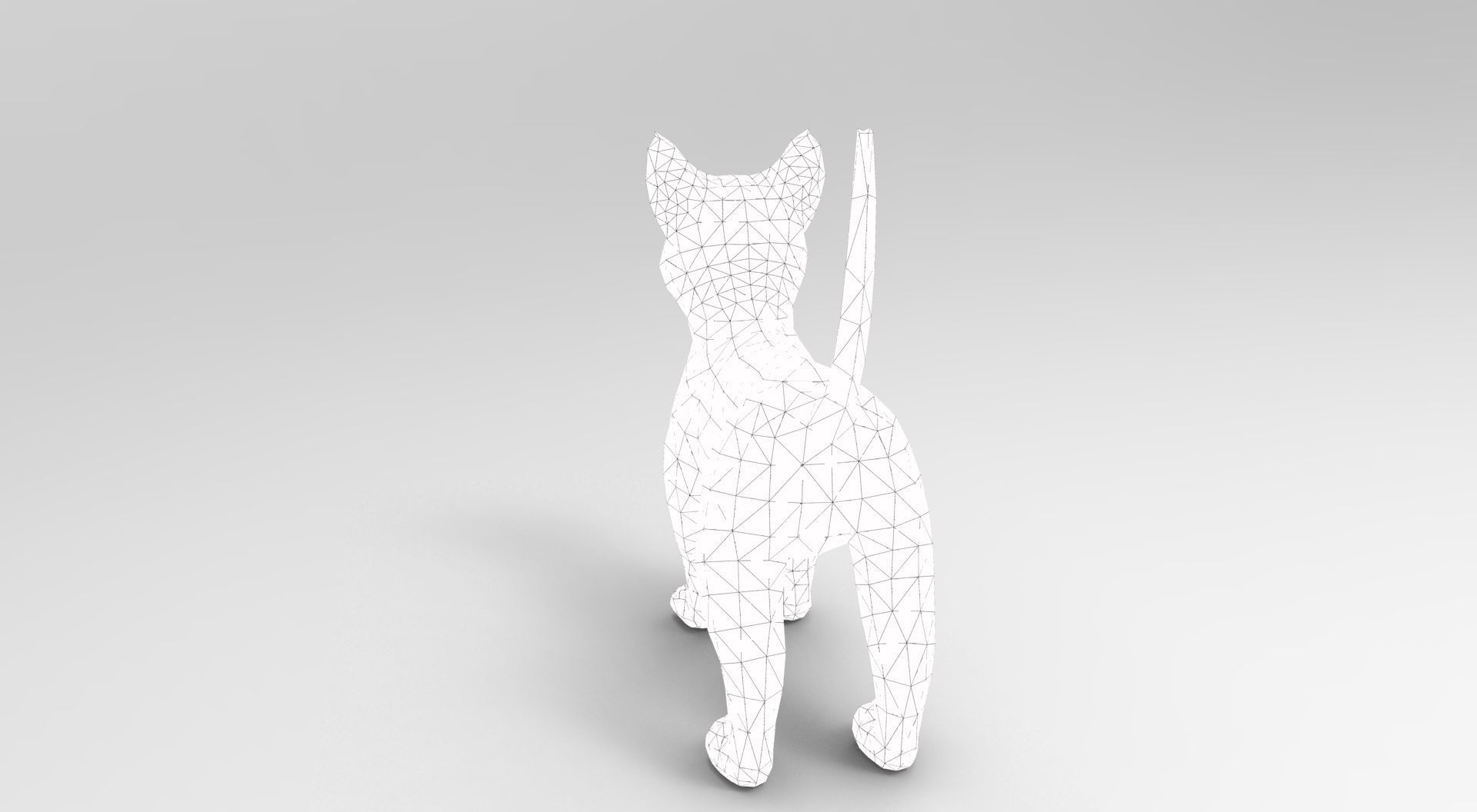 3d Pet Cat low poly Low-poly 3D model_21