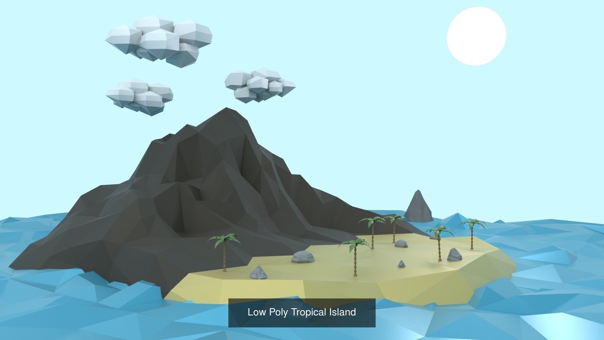 Cartoon Outdoor Environment Set 3D Model Collection_11